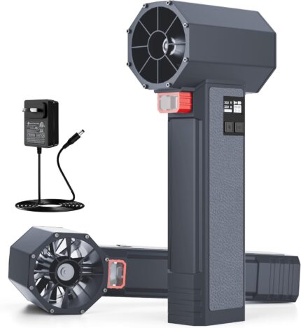 Oley Car Dryer Air Blower with Light, 1600G & 220MPH Powerful Turbo Dryer Blower for Car Drying, 4 Speeds Electric Car Detailing Blower, Cordless Leaf Blower for Lawn Care
