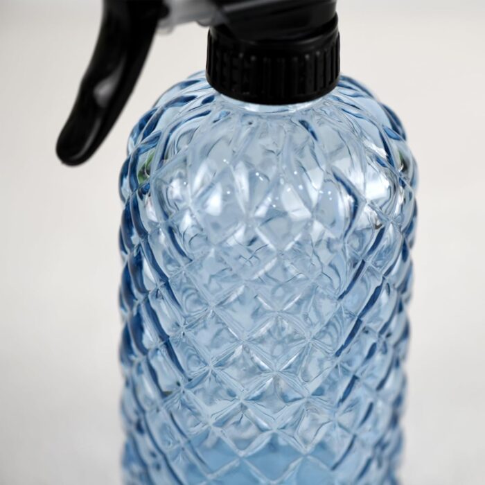 12Oz Glass Plant Spray Bottle, Gem Pattern Glass Sprayer, Watering Can with Black Plastic Top Pump, Handheld Watering Can for Indoor Outdoor Potted Plants and Greenery (Blue) - Image 5
