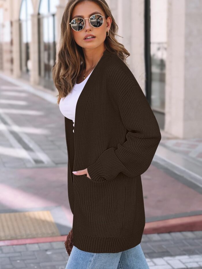 LILLUSORY Womens Oversized Cardigans Soft Knit Cardigan Sweater with Pockets - Image 13