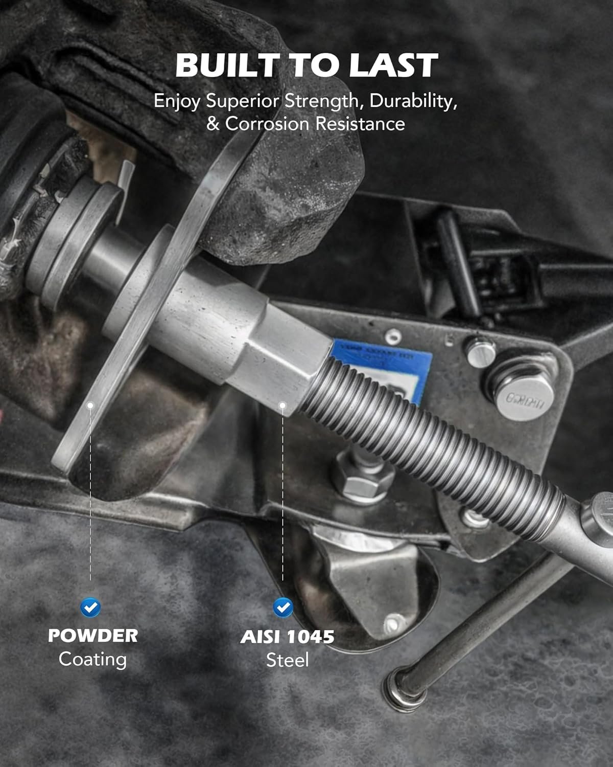 Orion Motor Tech 24pc Brake Caliper Compression Tool Set, Heavy Duty Brake Piston Compressor Tool and Wind Back Tool Kit for Brake Pad Replacement, Universal Disc Brake Caliper Tool Set with Blue Case