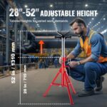 VEVOR Heavy-Duty Pipe Stand Adjustable Folding Pipe Jack Stand | Sturdy Construction 2500 lbs Load Capacity | Ideal for Welding, Automotive, and Construction Projects - Image 3