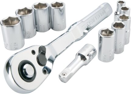 CRAFTSMAN Mechanics Tool Set, Metric, 1/4 Inch Drive, 11 Piece (CMMT34871)