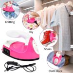 Mini Heat Press Iron Machine - Portable Electric Iron for Clothes, Shoes, Bags, Hats - Heating Transfer Press With Silicone Pad (Rose Red) - Image 7