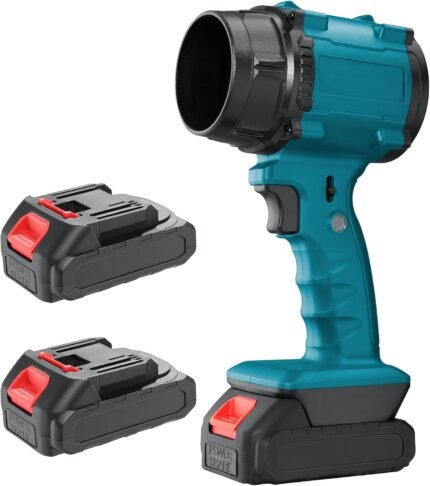 Cordless Adjustable Air Volume Leaf Blowers for Lawn Care with Battery and Charger,130000RPM Electric Turbo Handheld Leaf Blower with 2×7.5Ah Batteries for Patio, Lawn, Yard, Deck Cleaning