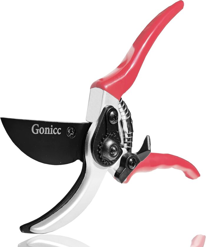 gonicc 8″ Professional Sharp Bypass Pruning Shears (GPPS-1002), Tree Trimmers Secateurs,Hand Pruner, Garden Shears,Clippers For The Garden, Bonsai Scissors, Loppers