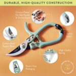 Modern Sprout Hand Pruners - Lightweight Pruning Shears W/Easy Lock- Gardening Scissors - Bypass Sharp Carbon Steel Blade - Rust Resistant - Garden Tools - Reusable Holster - Sage - Image 6