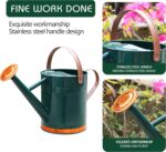 Metal Watering Can for Outdoor and Indoor Plants, Watering Can Decor, 1 Gallon (1 Gallon Green2) - Image 3