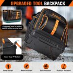 73 Pockets Tool Backpack Heavy Duty for Men Women, Hvac Tool Backpack, Tool Bag Backpack with Laptop Compartment, Waterproof Molded Base, 1680D, Durable Multi-Use Pocket for Electrician Construction - Image 4