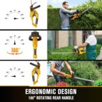 Cordless Hedge Trimmer 22-Inch Compatible with DEWALT 20V MAX Battery, Electric Hedge Trimmer Cordless, Bush Trimmers for Garden, Battery Powered Hedge Trimmers (Tool Only) - Image 6