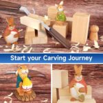 Wood Carving Tools, 26pcs Hand Carving Tool Set Wood Whittling Knife Kit with 3pcs Templates & 8pcs Wood Carving Knives 3 for DIY Sculpture Carpenter Experts & Beginners - Image 7