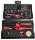 Master Appliance PI-20SiK Professional Cordless Butane Soldering Iron Kit [portable soldering station & heat tool] - Self-Igniting w/Adjustable Temperature - 680F - 820F, refillable with butane fuel