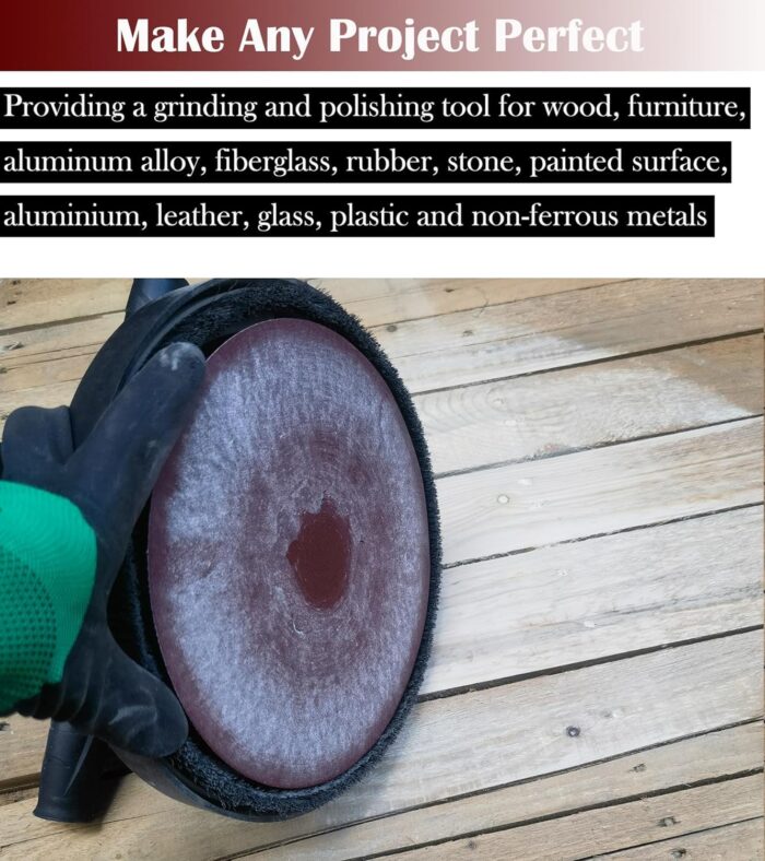 10 PCS 9 Inch 240 Grit Sanding Discs for Hand Radial Sander - 9" Round Hook & Loop Sandpaper for Hand Sanding Tool, Aluminum Oxide Sander Disc for Hand Drywall Power Sander (240 Grits) - Image 8