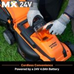 LawnMaster CLM2413A Cordless 13-Inch Lawn Mower 24V Max with 2X4.0Ah Battery and a Charger - Image 4