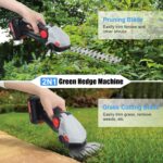3-in-1 21V Mini Pole Hedge Trimmer & Grass Shear, Electric Grass Shear with Extension Pole, 6.3ft Reach, Multi-Angle Adjustable Handheld Shrub Trimmer for Garden (Black) - Image 3