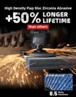 EZARC Flap Discs 40 Grit, 4.5" x 7/8" High Density Jumbo Zirconia Flap Sanding Disc Type 29 for Sanding, Rust Removal, Finishing, Grinding, Deburring (12 Pack) - Image 4