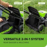 Greenworks 60V 17" Brushless (Push) Mower + 60V (610 CFM) Brushless Blower, 4.0Ah Battery and 3A Charger - Image 7