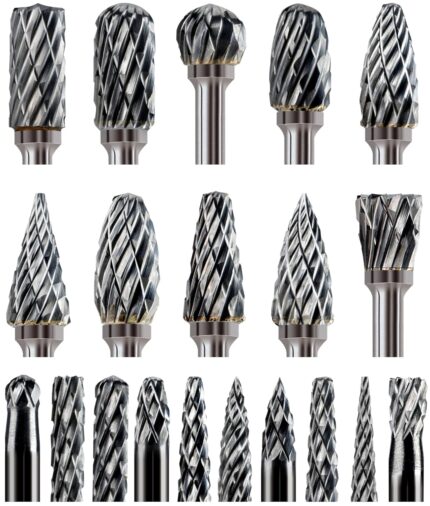 20 Pcs Carbide Burr Bits 1/8″ Shank Compatible with Dremel Milwaukee Metal Grinding Wood Stone Steel Carving Cutting Engraving Grinder Kit Attachment Rotary Tool Accessories Set Harder than Diamond
