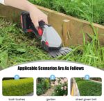 3-in-1 21V Mini Pole Hedge Trimmer & Grass Shear, Electric Grass Shear with Extension Pole, 6.3ft Reach, Multi-Angle Adjustable Handheld Shrub Trimmer for Garden (Black) - Image 5