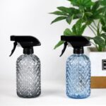 12Oz Glass Plant Spray Bottle, Gem Pattern Glass Sprayer, Watering Can with Black Plastic Top Pump, Handheld Watering Can for Indoor Outdoor Potted Plants and Greenery (Blue) - Image 7