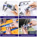 IP67 Absolute Origin Waterproof Electronic Digital Vernier Caliper Measuring Tool Stainless Steel,0-6 inch/150mm, Large LCD Screen，Extreme Accuracy - Image 6