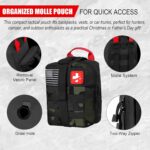 146Pcs Survival First Aid Kit, Car Emergency Trauma Kit with Military Grade Survival Tools, Medical Supplies & Fishing Gear, for Camping, Travel, Earthquake, Gifts for Men & Women Outdoor Adventures - Image 2