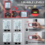 Laser Measuring Tool, 80m/262ft Rechargeable Laser Measure Built-in Level Bubble, Digital Laser Distance Meter Square Footage Laser Measurement Device with Backlit LCD, 99 Records - Image 4