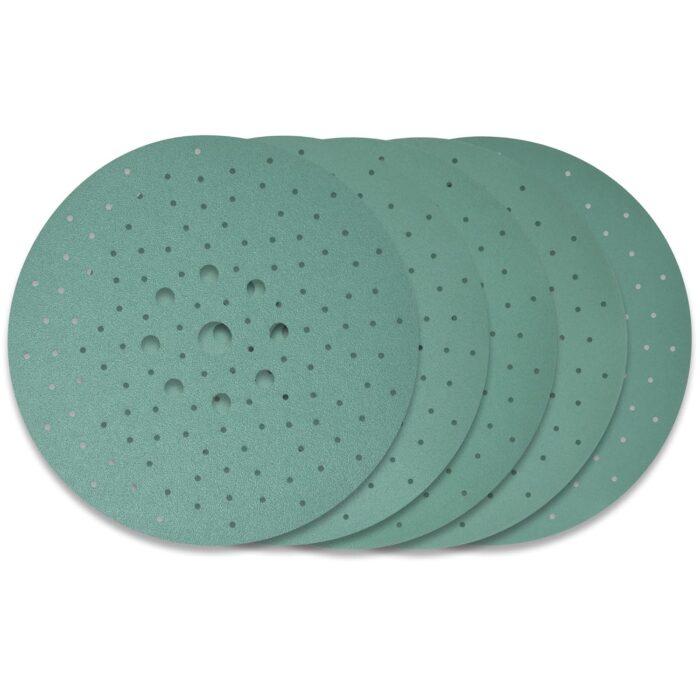 225mm 9-Hole Drywall Sanding Discs – 80, 120, 150, 180, 220 Grit (5 Each) – Fits Festool Planex LHS 225 Sanders – Heavy-Duty Hook & Loop Film Abrasives – Dust-Free Multi-Hole – 25 Pack