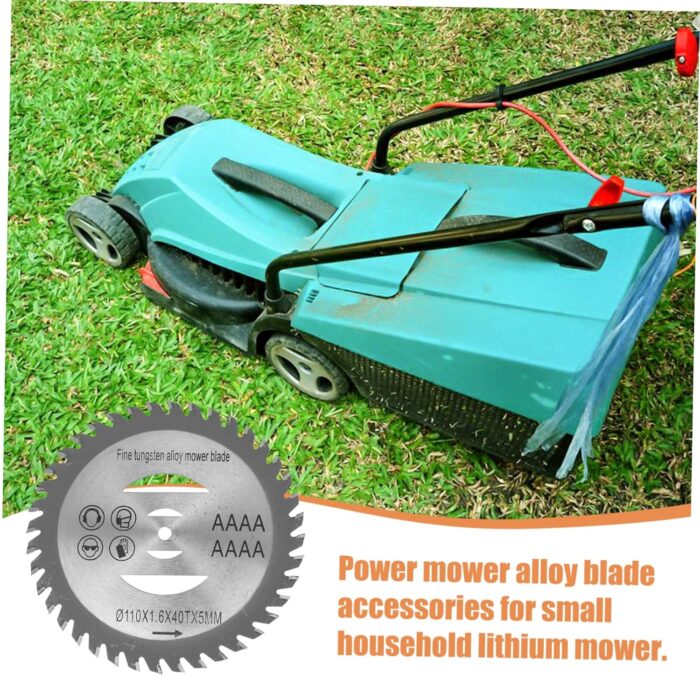 SUPVOX 2pcs Tungsten Carbide Blades for Electric Lawn Mowers Diameter Cutting Disks Weed Trimmer Accessories for Efficient Grass Cutting and Lawn Care - Image 3