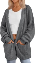 LILLUSORY Womens Oversized Cardigans Soft Knit Cardigan Sweater with Pockets - Image 21