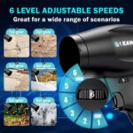 Cordless Leaf Blower with 6 Speed Mode, 800000RPM Handheld Leaf Blower, Lightweight Mini Turbo Jet Blower with 1 X 4.0Ah Batteries and Charger, Rechargeable Leaf Blowers for Lawn Care, Patio, Car - Image 2