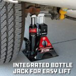 Powerbuilt 3 Ton, Bottle Jack and Jack Stands in One, 6000 Pound All-in-One Car Lift, Heavy Duty Vehicle Unijack, 640912 - Image 4