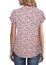 Timeson Women's Short Sleeve Chiffon Blouses for Office Work Business Attire Collared Shirts - Image 3