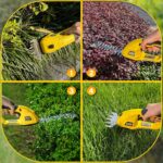Cordless Grass Shear & Hedge Trimmer for DEWALT 20V Battery, 2 in 1 Handheld Electric Shrubbery Trimmer, Bush Trimmer for Yard & Garden, Lawn(Tool Only) - Image 8