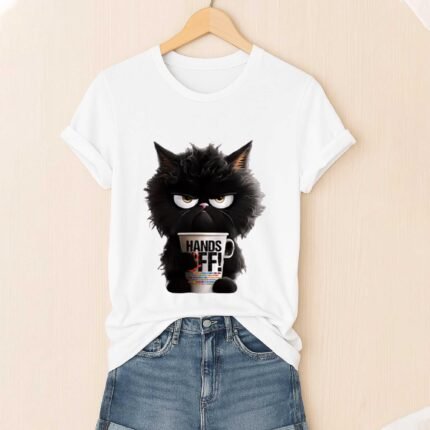 Hands Off Black Cat Shirt
