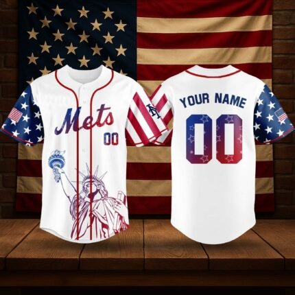 New York Mets 4th of July USA Baseball Jersey 2025