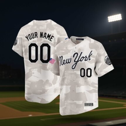 New York Mets Armed Forces Day Camo Baseball Jersey 2025