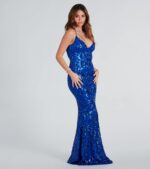 Bethanie Formal Sequin V-Neck Mermaid Dress - Image 8