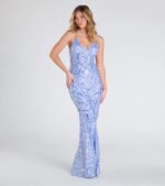 Bethanie Formal Sequin V-Neck Mermaid Dress - Image 19