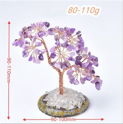 Natural Amethyst Dongling Jade Life Tree