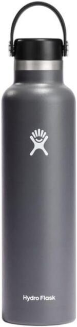 Hydro Flask Water Bottle - Insulated Stainless Steel - Non Spill, Leakproof in 24 Oz Stone