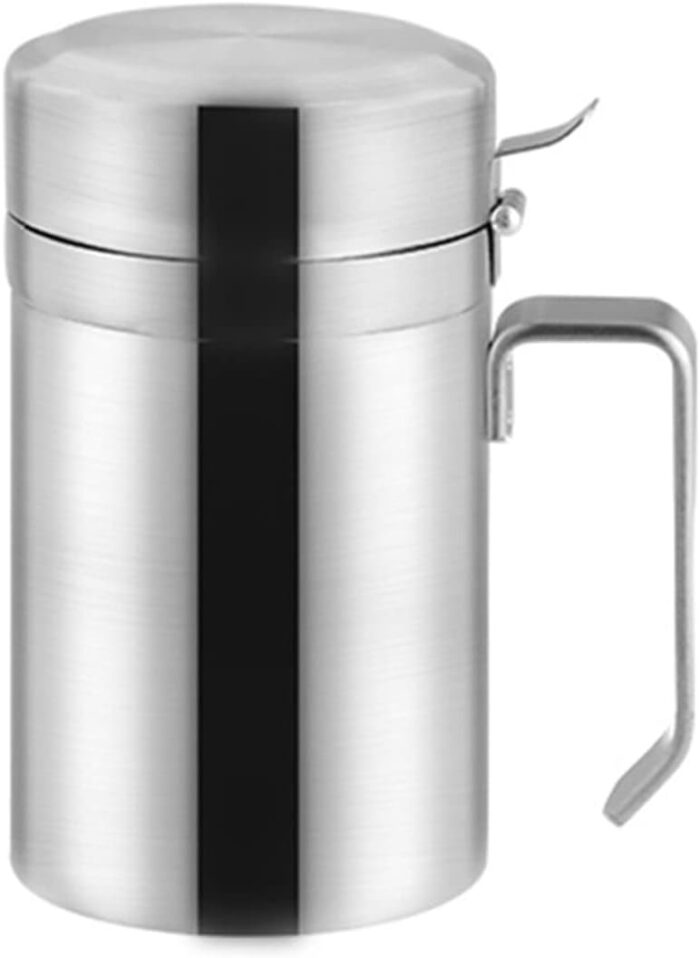550ML Stainless Steel Olive Oil Dispenser Bottle, Leakproof Oil Container with Lid & Wide Mouth for Kitchen, Cooking, BBQ - Image 3