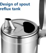 550ML Stainless Steel Olive Oil Dispenser Bottle, Leakproof Oil Container with Lid & Wide Mouth for Kitchen, Cooking, BBQ - Image 5