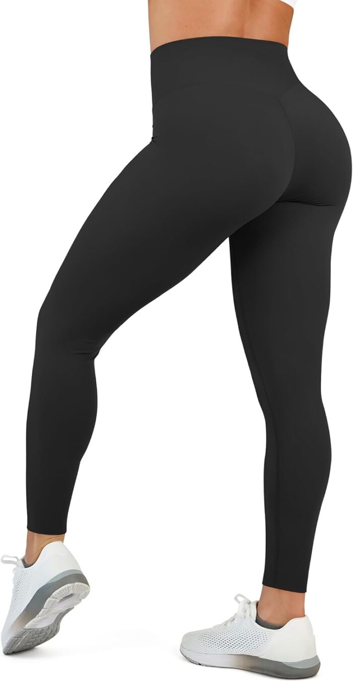 High Waisted Leggings for Women - No Front Seam Tummy Control Yoga Pants for Workout Running No See Through - Image 2