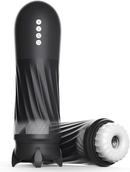 Tracy’s Dog Automatic Male Masturbator, Adult Sex Toys for Men with 3 Twisting and 5 Thrusting Vibration Modes, Hands-Free Heating Male Vibrating Stroker for Men Guy Pleasure, Steelcan