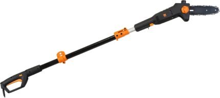WEN 4019 6-Amp 8-Inch Electric Telescoping Pole Saw, Corded electric – Black&orange