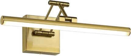 Joossnwell LED Picture Lights for Paintings Dimmable 15.5 Inch Long Hard-Wired Picture Frame Lights Brass Gallery Wall Light with Adjustable Swing Arm Art Display Lamps 7W 3000K Warm White