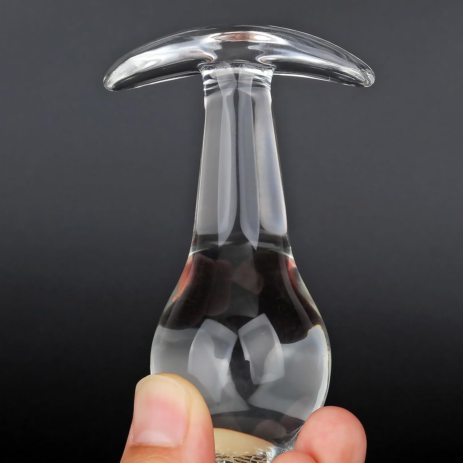 3 Pcs Glass Anal Plug Set for Outdoor Use, Clear Crystal Hidden Butt Plug Training Kit for Beginners, Anal Toys for Women Men Self Pleasure, Plug Toys for Anywhere, SM Sex Toys for Women