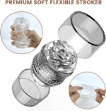 Manual Sucking Male Adult Sex Toys for Men Penis Stroker,Open Ended Male Men's Sex Toy Masturbator Pocket Pussy Sleeve for Men,Masturbation Cup for Man Him,Pleasure Masturbators Pocket Pussies - Image 3