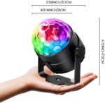 [3-Pack] Disco Ball DJ Party Lights Sound Activated with Remote Control Strobe Lamp 7 Modes Stage Light for Home Room Dance Parties Karaoke Halloween Christmas Birthday Decorations - Image 3