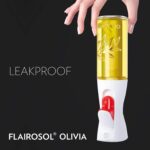 FLAIROSOL OLIVIA. The Original Advanced Oil Sprayer for Cooking, Salads, BBQs and More, Continuous Spray with Portion Control, Trusted by Chefs. Patented Technology. (Glass Bottle) (Golden Leaves) - Image 5